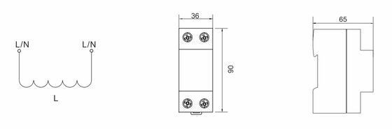 BRCI-63 Inductor de coordinación CA SPD Protector contra oleadas eléctricas Dispositivos de protección eléctrica