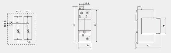 Dispositivo de protección contra sobretensiones de corriente continua BR-40-24 T2 40kA 24V SPD con carcasa termoplástica UL94-V0 para sobretensiones de energía