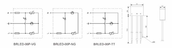 Protector contra sobretensiones LED IP65 con tiempo de respuesta < 25 ns y conformidad con la norma IEC/EN61643-11 para sistemas de iluminación LED
