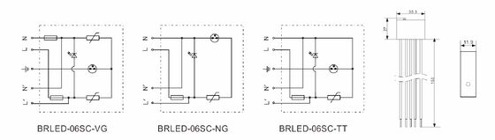 Protector contra sobretensiones LED IP65 con tiempo de respuesta < 25 ns y conformidad con la norma IEC/EN61643-11 para sistemas de iluminación LED