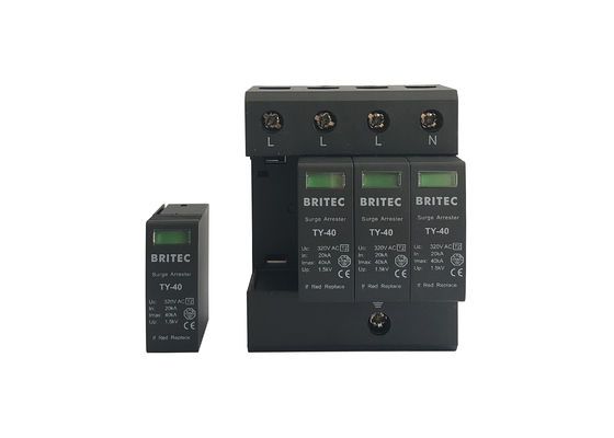 Tipo de 3 fases - 2 afloje el tipo de los pararrayos 4P - funcionamiento confiable de 2 protectores de sobretensiones