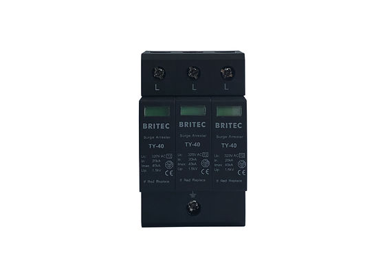 Tipo enchufable 3P - 2 de la clase II del IEC 61643 SPD 40kA para la protección general