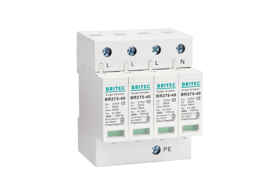 40kA fabricante de material eléctrico trifásico Plastic Thunder Arrester de la CA SPD