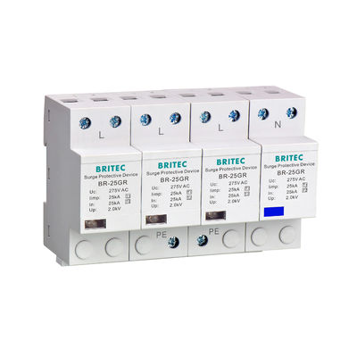Protector contra sobretensiones BR-25M 3P+1NPE 25kA T1+T2 B+C de bajo voltaje trifásico