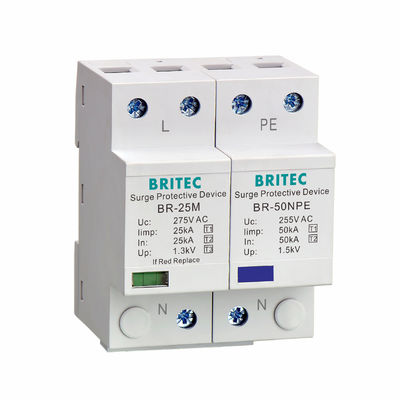 Protector contra sobretensiones BR-25M 3P+1NPE 25kA T1+T2 B+C de bajo voltaje trifásico