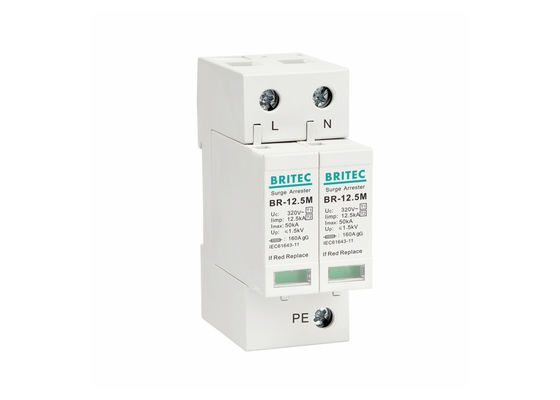 larga vida de la CA del pararrayos de la oleada de poder del protector de sobretensiones 320V 2p SPD