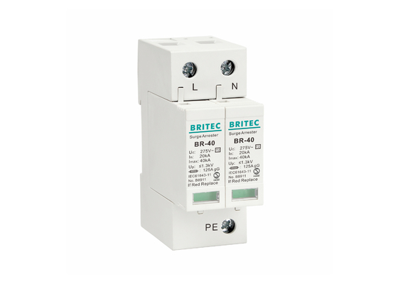 Tipo la monofásico - pararrayos de la oleada de relámpago del dispositivo de protección contra sobrecargas 2