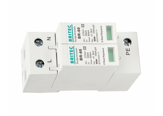 protector de sobretensiones eléctrico de la CA la monofásico de los pararrayos de la oleada de relámpago del poder 60ka