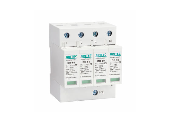 Dispositivo de protección contra sobretensiones de clase II de 320V 60KA 4P para protección contra rayos