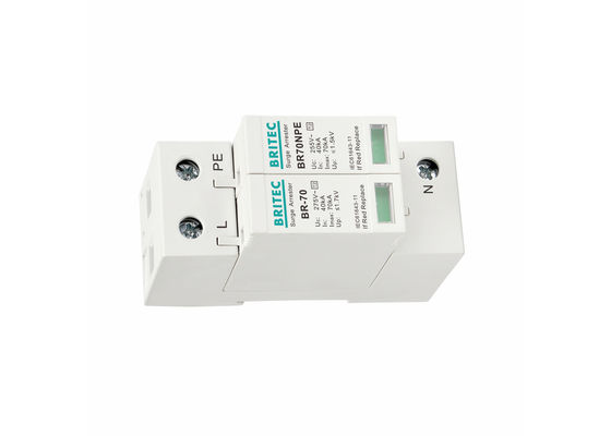 Dispositivo de Protección contra Sobretensiones Tipo 2 de 70kA, Pluggable, Plástico Térmico UL94-V0, Supresor de Sobretensiones