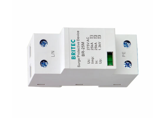 Fuente de alimentación de gran intensidad la monofásico de la CA 275V del pararrayos 25kA SPD
