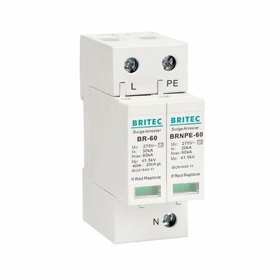 BR275-60 2P 2P ac SPD 60kA 2P Dispositivo de protección contra sobretensiones de fase única (SPD) Dispositivo de protección contra sobretensiones de arresto de sobretensiones