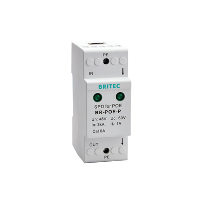 Dispositivos de protección contra sobretensiones de datos RJ45 POE Ethernet SPD 48V Protector contra sobretensiones de red