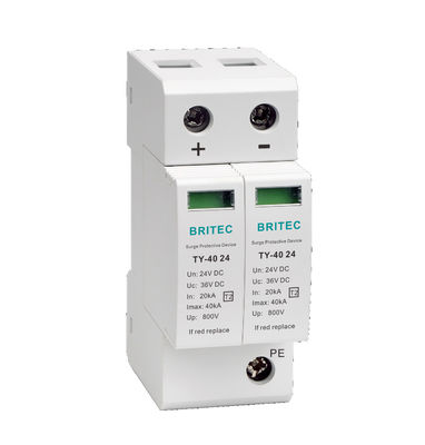 TY-40 24 24v Dispositivo de protección solar contra sobretensiones Tipo 2 Supresor de sobretensiones Dispositivo de protección contra sobretensiones DC SPD Dc