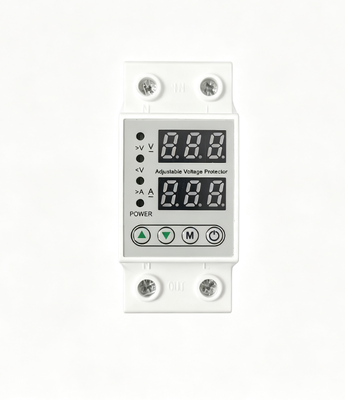 Dispositivo de protección contra sobretensión BROU03-63 63A Corriente de trabajo nominal Protector de corriente y voltaje digital ajustable de riel DIN contra sobretensión y subtensión AC 220V40A 63A 230V