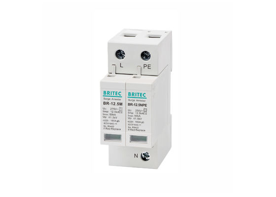 Clase B + C Protector contra las sobretensiones eléctricas 12.5kA Iimp 275V AC T1 + T2 Detenedor de sobretensiones SPD